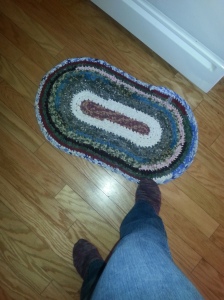 First Crocheted rag rug