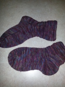 My first pair of hand knit socks ever. 